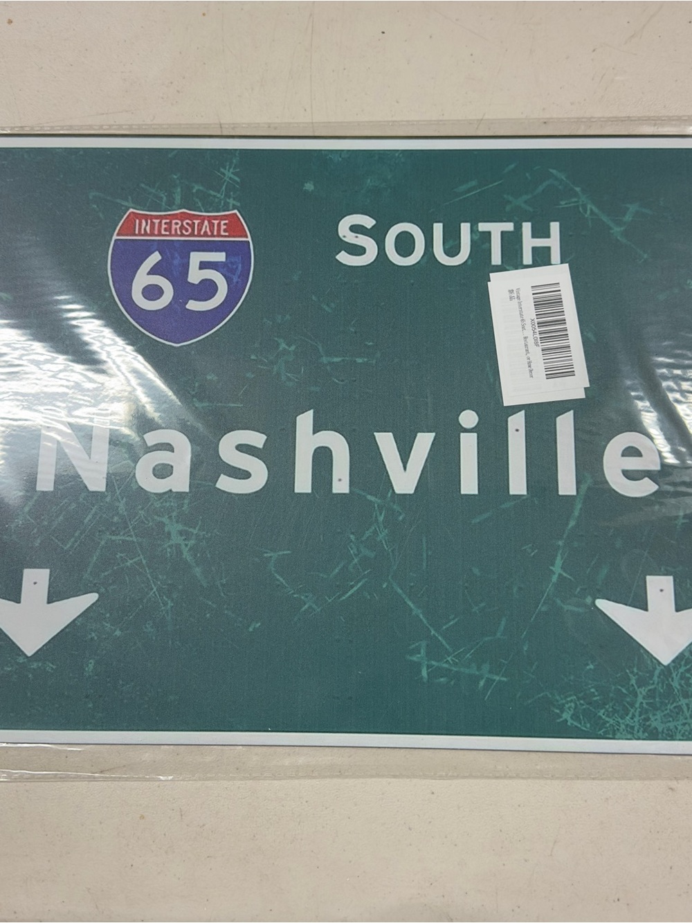 Nashville Interstate 65 South Wall Art - Green